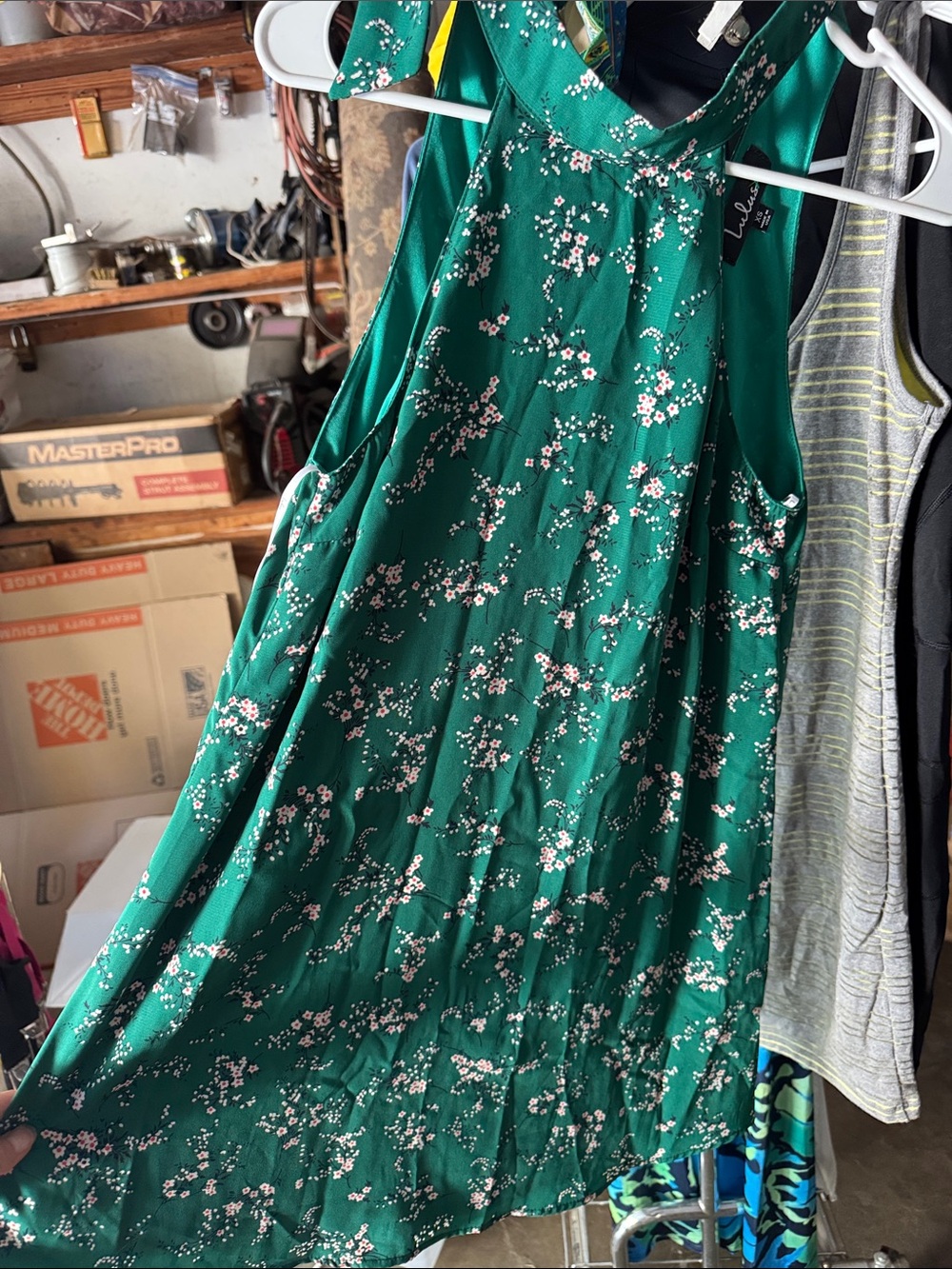 Luluโs green halter dress size extra small